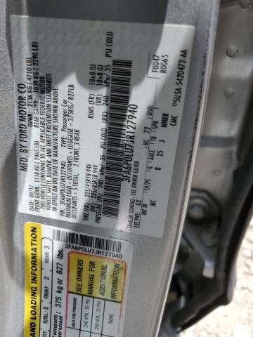 Photo 12 VIN: 3FA6P0LU7JR127940 - FORD FUSION 