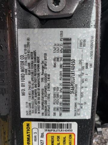 Photo 11 VIN: 3FA6P0LU7LR140450 - FORD FUSION SE 