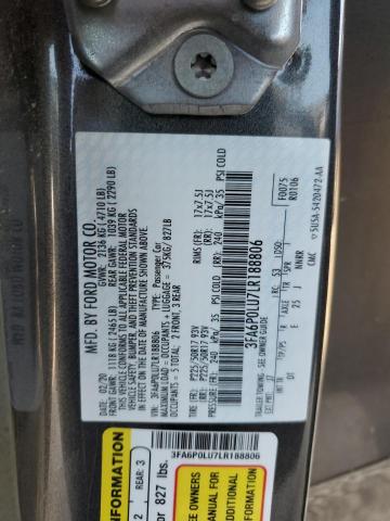 Photo 12 VIN: 3FA6P0LU7LR188806 - FORD FUSION S 