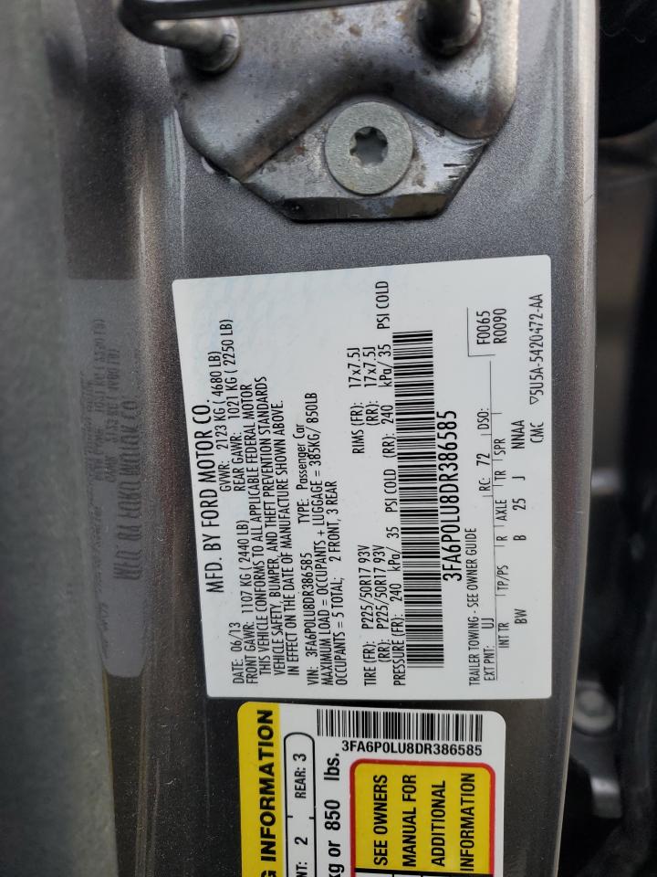 Photo 11 VIN: 3FA6P0LU8DR386585 - FORD FUSION 