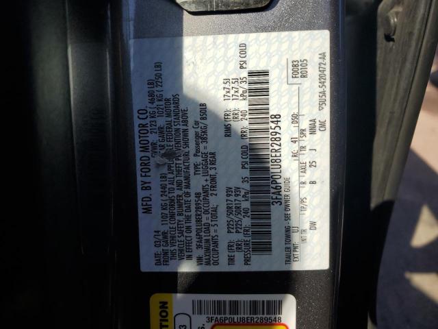 Photo 11 VIN: 3FA6P0LU8ER289548 - FORD FUSION SE 