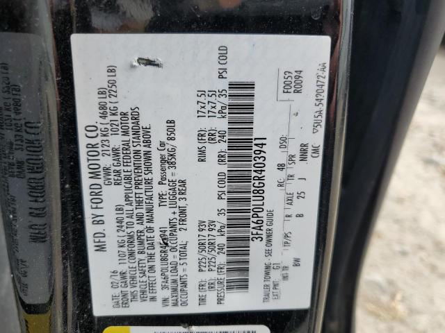 Photo 11 VIN: 3FA6P0LU8GR403941 - FORD FUSION SE 