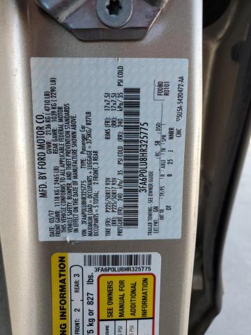 Photo 11 VIN: 3FA6P0LU8HR325775 - FORD FUSION SE 