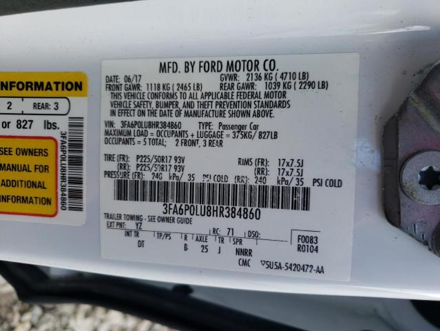 Photo 11 VIN: 3FA6P0LU8HR384860 - FORD FUSION 