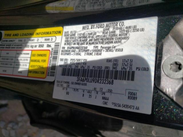 Photo 9 VIN: 3FA6P0LU9DR232368 - FORD FUSION 