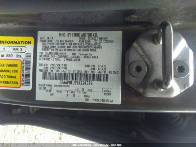 Photo 8 VIN: 3FA6P0LU9ER224529 - FORD FUSION 