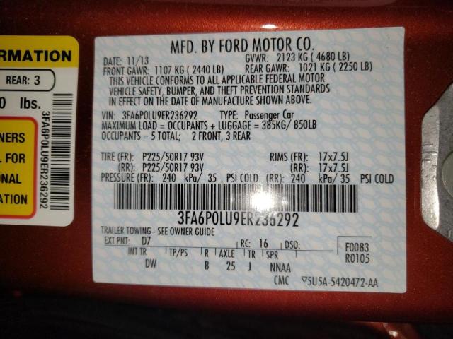 Photo 11 VIN: 3FA6P0LU9ER236292 - FORD FUSION HYBRID 