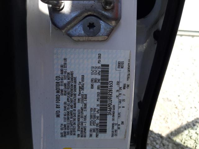 Photo 11 VIN: 3FA6P0LU9ER281653 - FORD FUSION SE 