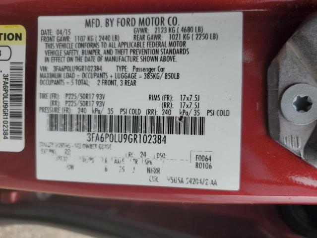 Photo 11 VIN: 3FA6P0LU9GR102384 - FORD FUSION 