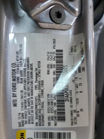 Photo 11 VIN: 3FA6P0LU9HR255025 - FORD FUSION 