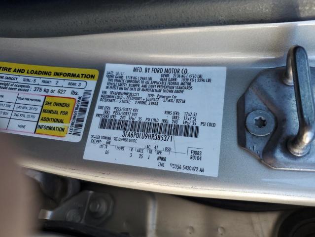 Photo 11 VIN: 3FA6P0LU9HR385371 - FORD FUSION SE 