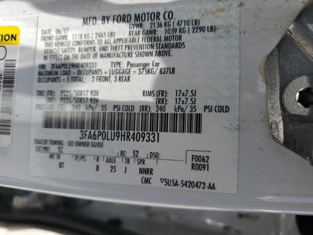 Photo 11 VIN: 3FA6P0LU9HR409331 - FORD FUSION 