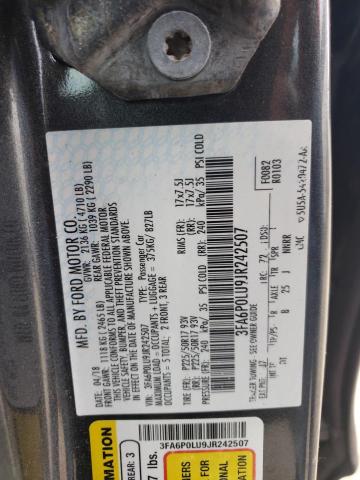 Photo 11 VIN: 3FA6P0LU9JR242507 - FORD FUSION 