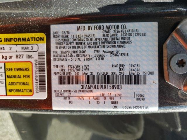 Photo 9 VIN: 3FA6P0LU9LR158903 - FORD FUSION SE 