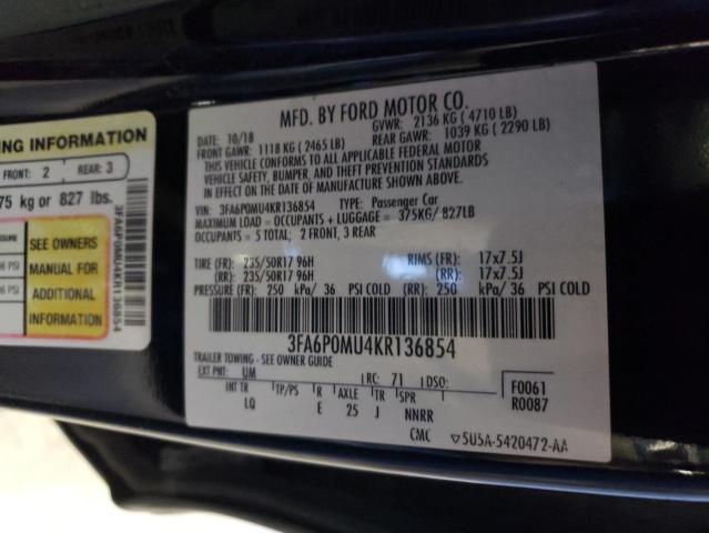 Photo 11 VIN: 3FA6P0MU4KR136854 - FORD FUSION 