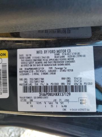 Photo 11 VIN: 3FA6P0MU4KR137129 - FORD FUSION 