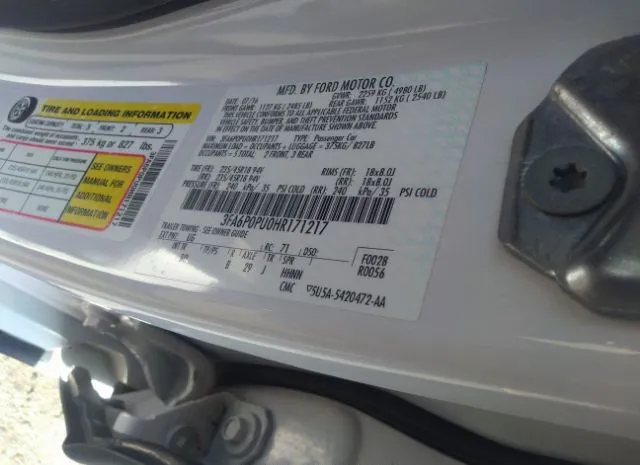 Photo 8 VIN: 3FA6P0PU0HR171217 - FORD FUSION ENERGI 