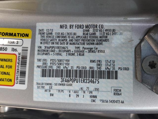 Photo 11 VIN: 3FA6P0PU1ER234675 - FORD FUSION 