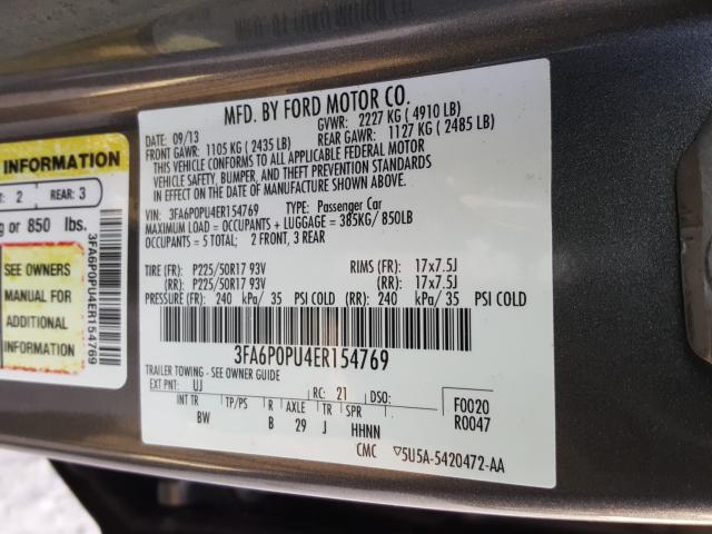 Photo 9 VIN: 3FA6P0PU4ER154769 - FORD FUSION SE 