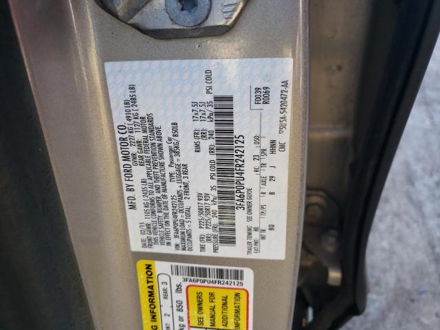 Photo 9 VIN: 3FA6P0PU4FR242125 - FORD FUSION SE 