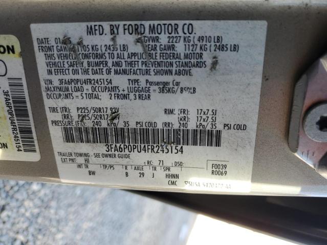 Photo 11 VIN: 3FA6P0PU4FR245154 - FORD FUSION SE 