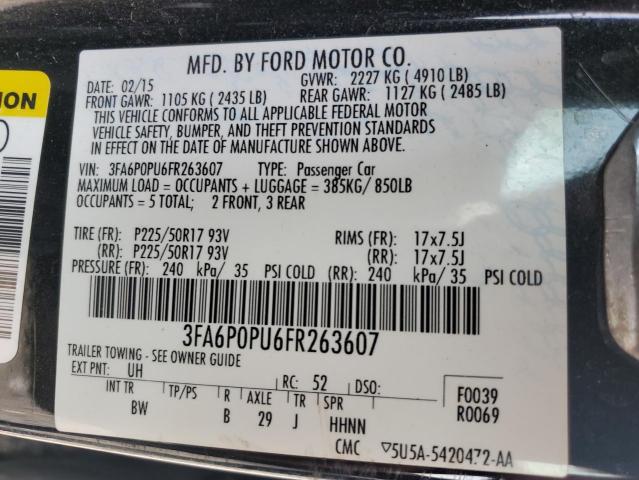 Photo 11 VIN: 3FA6P0PU6FR263607 - FORD FUSION 