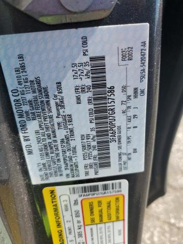 Photo 12 VIN: 3FA6P0PU7GR157586 - FORD FUSION SE 