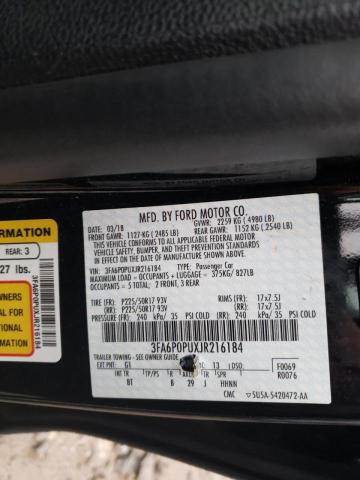 Photo 9 VIN: 3FA6P0PUXJR216184 - FORD FUSION SE 