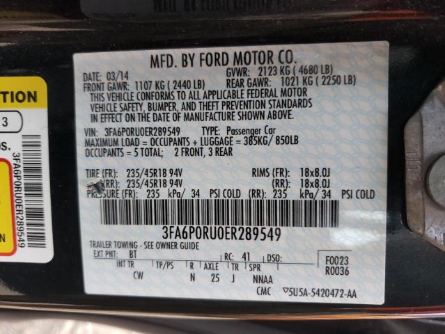 Photo 9 VIN: 3FA6P0RU0ER289549 - FORD FUSION TIT 