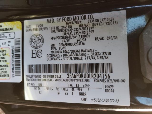 Photo 12 VIN: 3FA6P0RU0LR204156 - FORD FUSION TIT 