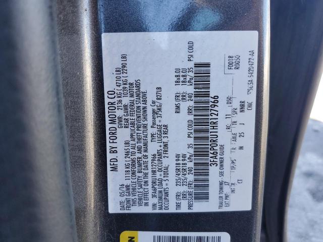 Photo 11 VIN: 3FA6P0RU1HR127966 - FORD FUSION TIT 