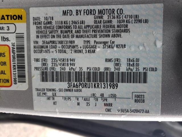 Photo 9 VIN: 3FA6P0RU1KR131989 - FORD FUSION TIT 