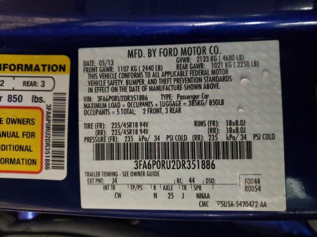 Photo 11 VIN: 3FA6P0RU2DR351886 - FORD FUSION TIT 