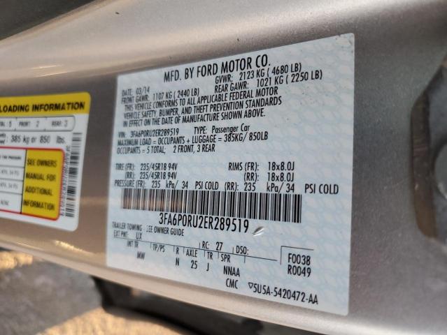 Photo 11 VIN: 3FA6P0RU2ER289519 - FORD FUSION 