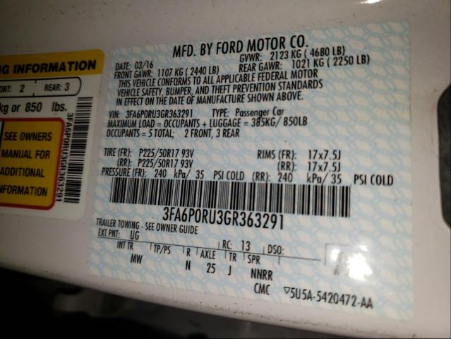 Photo 9 VIN: 3FA6P0RU3GR363291 - FORD FUSION TIT 