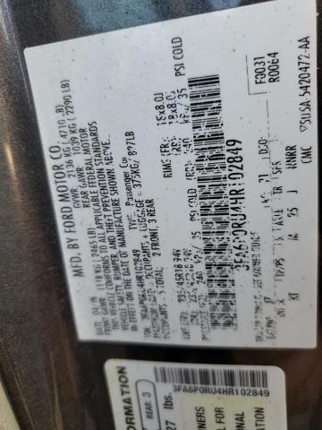 Photo 11 VIN: 3FA6P0RU4HR102849 - FORD FUSION TIT 