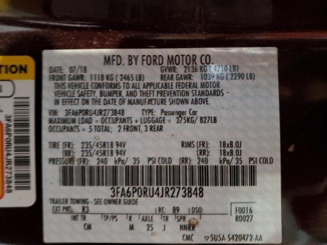 Photo 11 VIN: 3FA6P0RU4JR273848 - FORD FUSION TIT 