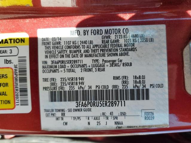 Photo 9 VIN: 3FA6P0RU5ER289711 - FORD FUSION TIT 