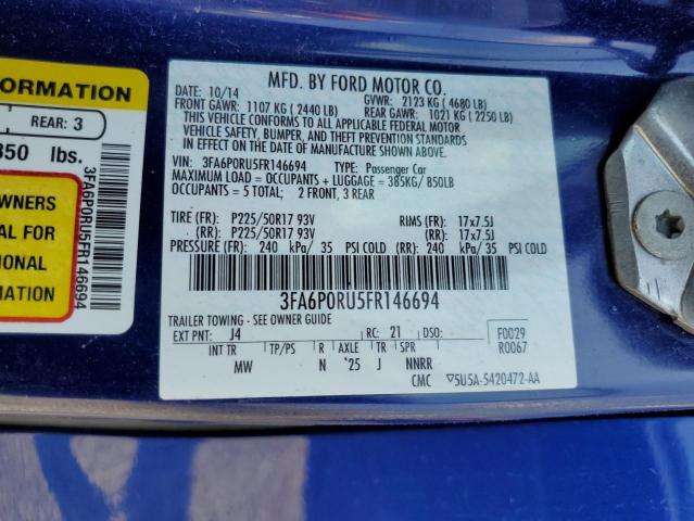 Photo 11 VIN: 3FA6P0RU5FR146694 - FORD FUSION TIT 