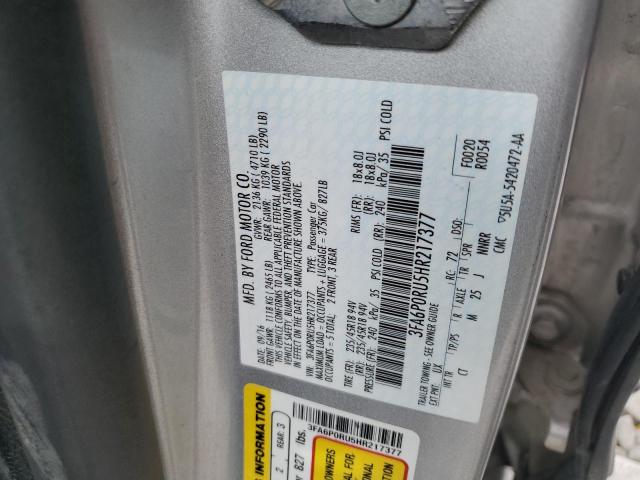 Photo 11 VIN: 3FA6P0RU5HR217377 - FORD FUSION 