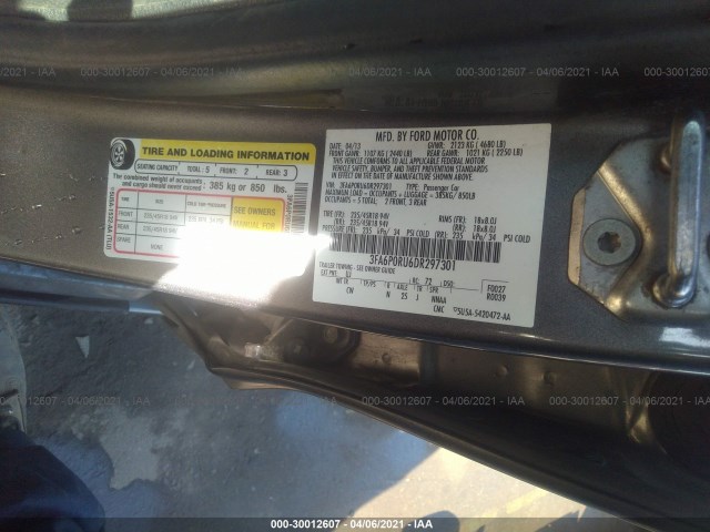 Photo 8 VIN: 3FA6P0RU6DR297301 - FORD FUSION 