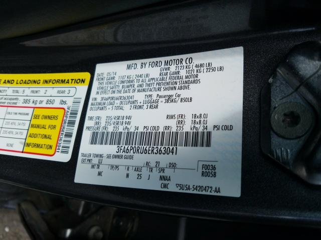 Photo 9 VIN: 3FA6P0RU6ER363041 - FORD FUSION TIT 