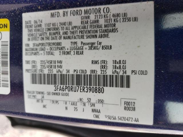 Photo 9 VIN: 3FA6P0RU7ER390880 - FORD FUSION TIT 