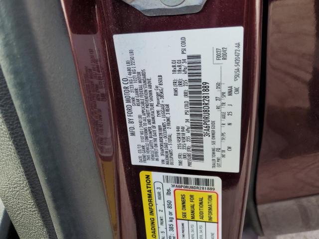 Photo 11 VIN: 3FA6P0RU8DR281889 - FORD FUSION 