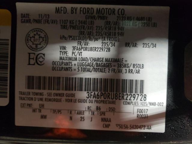 Photo 11 VIN: 3FA6P0RU8ER229728 - FORD FUSION TIT 