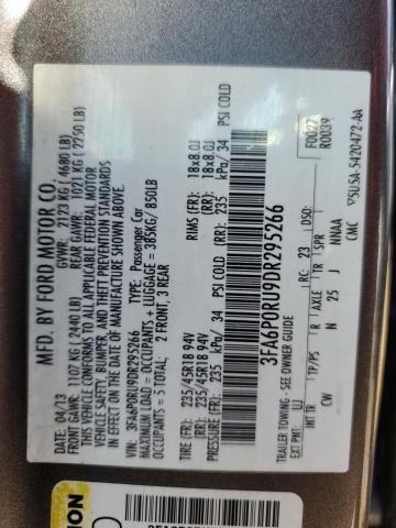 Photo 9 VIN: 3FA6P0RU9DR295266 - FORD FUSION TIT 