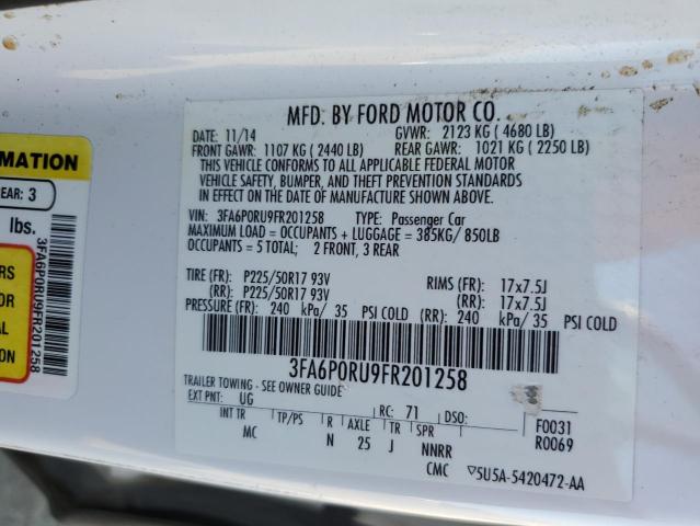 Photo 11 VIN: 3FA6P0RU9FR201258 - FORD FUSION 