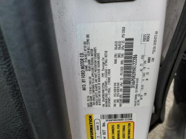 Photo 11 VIN: 3FA6P0RU9HR122286 - FORD FUSION 