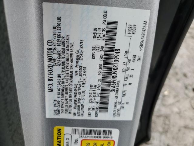 Photo 11 VIN: 3FA6P0RU9KR109948 - FORD FUSION 