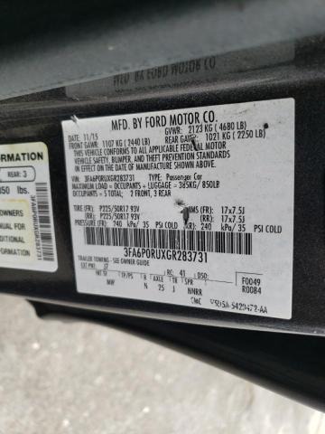 Photo 12 VIN: 3FA6P0RUXGR283731 - FORD FUSION TIT 